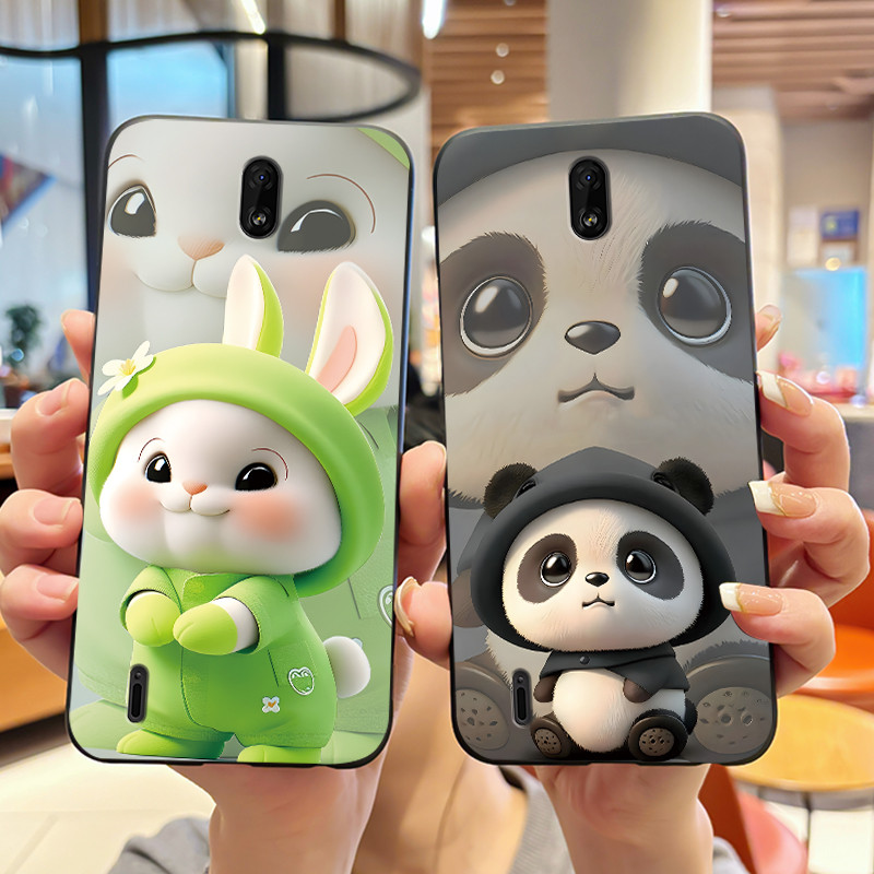 Phone Cases Viral - Weiche schwarze Silikonhülle für Nokia C1