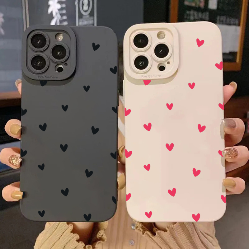 Phone Cases Black - Schwarze Herzförmige Schutzhüllen für Samsung Galaxy