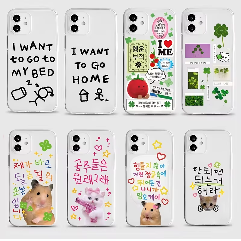 Phone Cases Like Loopy - Koreanische Ins-Stil Süße Vierblättrige Kleeblatt Handyhülle