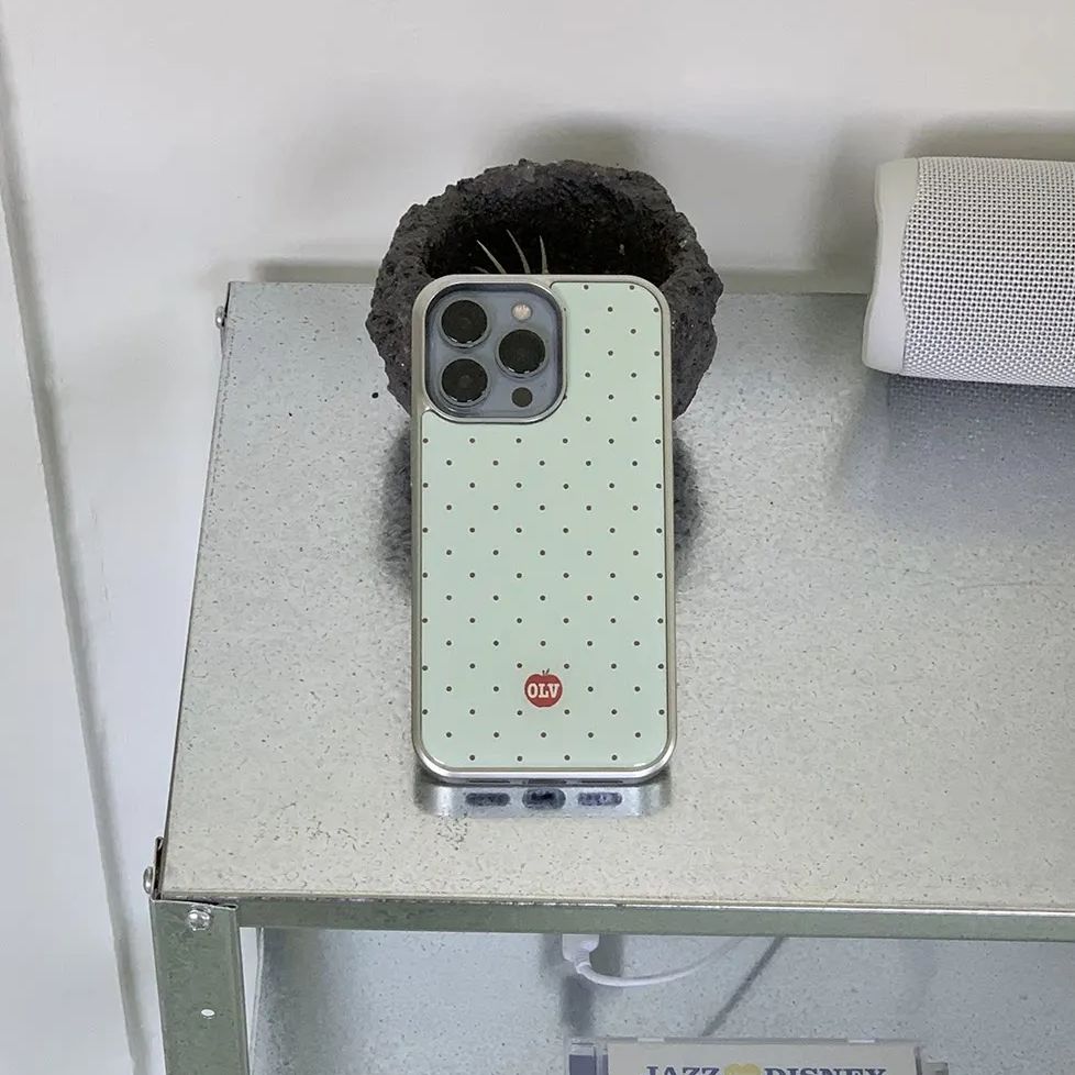 Phone Cases Green - Koreanische Ins High-End Cartoon Apple Polka