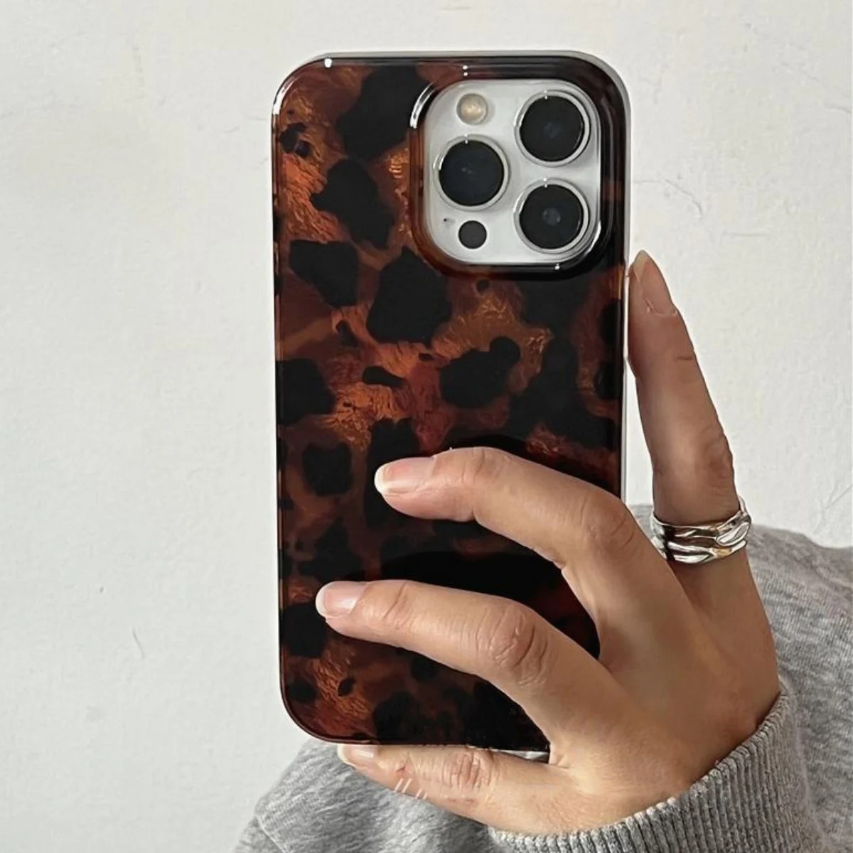 Phone Cases Like Loopy - Retro-Amber-Textur Laser-Handyhülle für iPhone 16 17