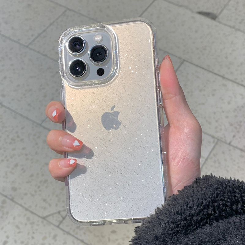 Phone Cases Like Loopy - Transparente, einfache Glitzer-Handyhülle für iPhone 16