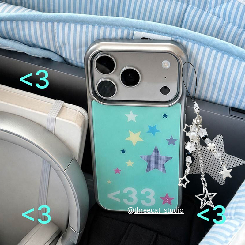 Phone Cases Green - Koreanische Ins Kreative Mintgrüne Stern-Symbole Drop-Glue