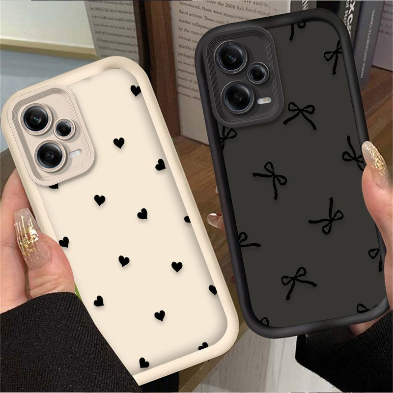 Phone Cases Redmi - Schwarze Herz-Schleife Handyhülle für Xiaomi Redmi