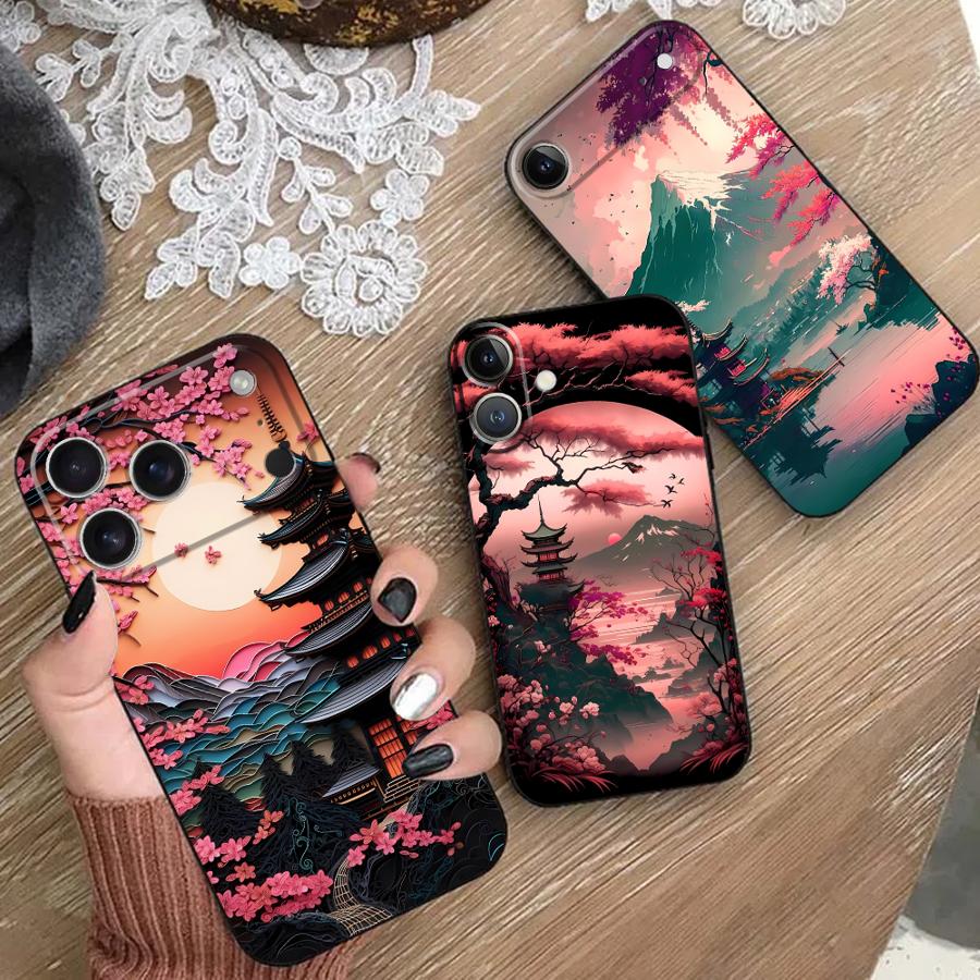 Phone Cases Aesthetic - Ästhetische Mount Fuji Handyhülle für Apple