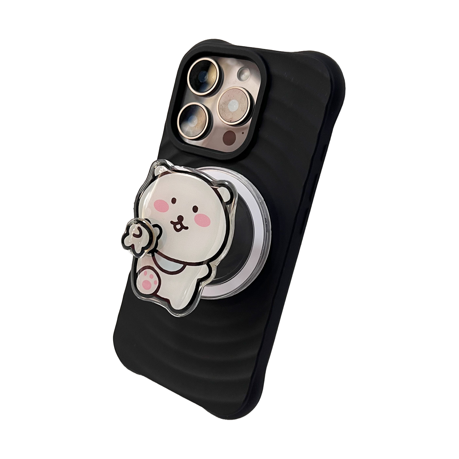 Phone Cases Louis Vuitton - Niedlicher 360-Grad-drehbarer V-Bär als Handyhalter, faltbar
