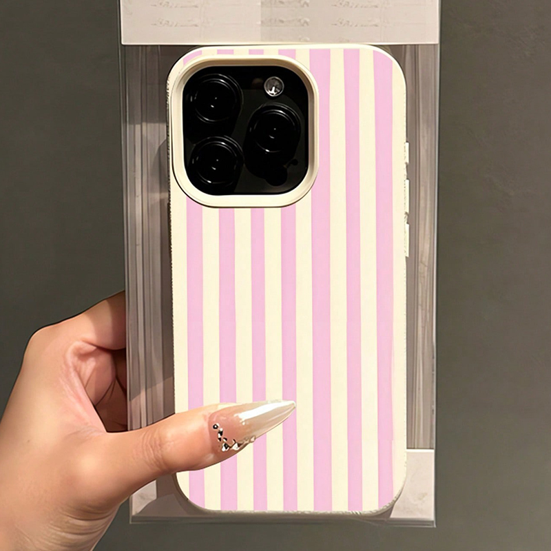 Einfache rosa vertikal gestrei – Phone Cases Like Loopy Bewertung und Preis