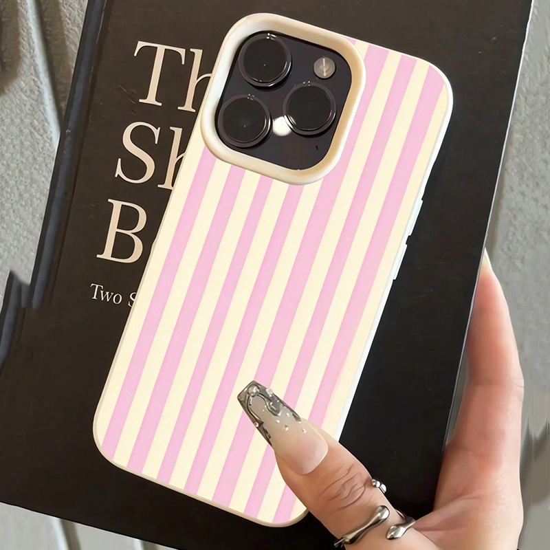 Einfache rosa vertikal gestrei – Phone Cases Like Loopy Bewertung und Preis